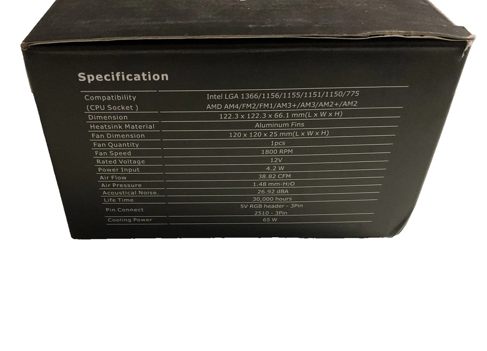 Thermaltake UX100 RGB CPU Cooler Heatsink Fan RGB Intel LGA 1700 1200 1851 AMD - Image 3 of 3