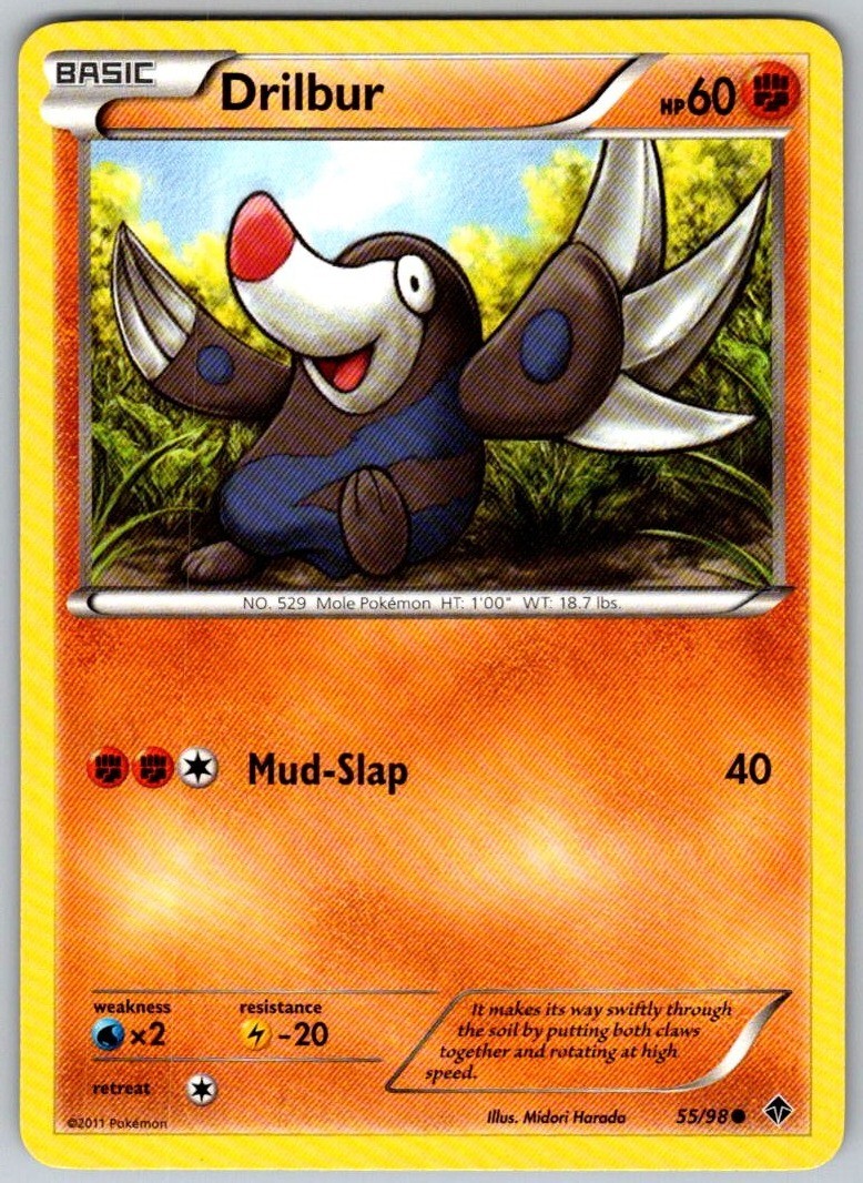 Drilbur 55/98 Common Emerging Powers Pokemon Lightly Played