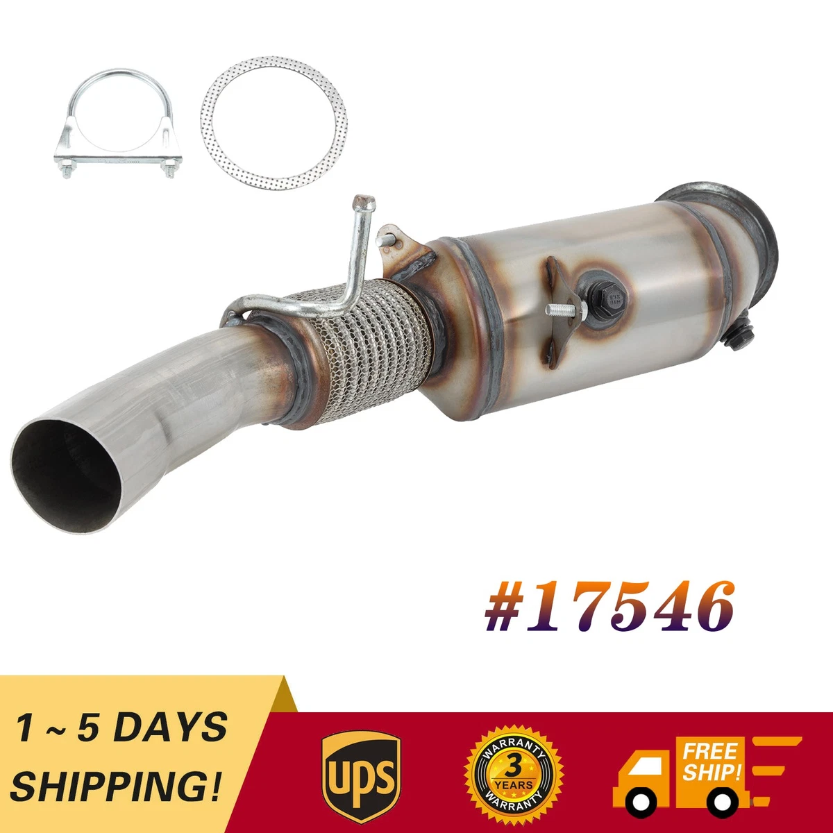 Convertidor Catalítico Delantero Para BMW 2.0L (228i, 320i, 428i, Etc.) 2012-2016 - Acero Inoxidable