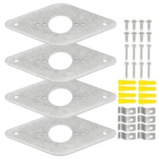 Hose Bib Mounting Plate for Outside Faucet Repair Kit Replacement, White