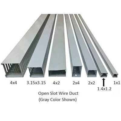ELECTRIDUCT WD-ED-OS-140-120-25PK-WT Open Slot Wire Duct- 1.4'' x 1.2'' x 6.5ft-