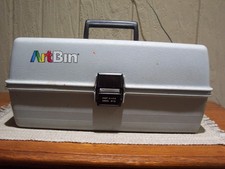 Vintage Art Bin Model 8713 by Vichek - Storage Tool Tackle Box 3 Trays 1970s