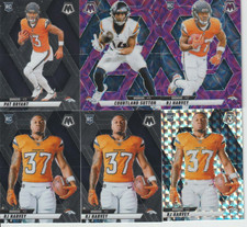2025 Panini Mosaic Denver Broncos Lot Bryant Sutton  4 x RJ Harvey Rookie Cards