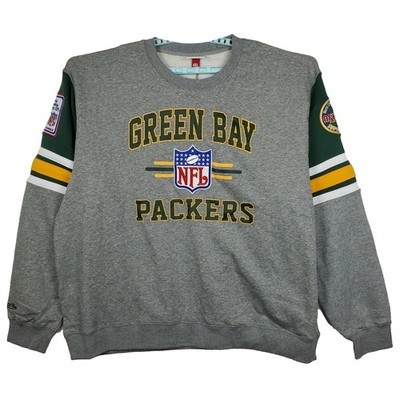 Green Bay Packers Mitchell & Ness NFL 4XL XXXXL Sweatshirt Heather Gray NWT