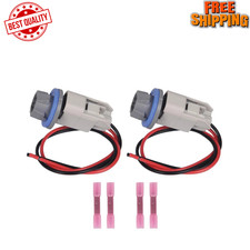 2 Set Rear License Plate Light Bulb Socket Wiring Harness Kit for Ford F-150