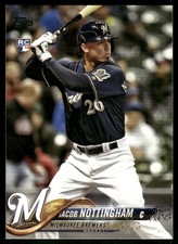 2018 Topps Update #US6 Jacob Nottingham Rookie RC MilwaukeeBrewers baseball card