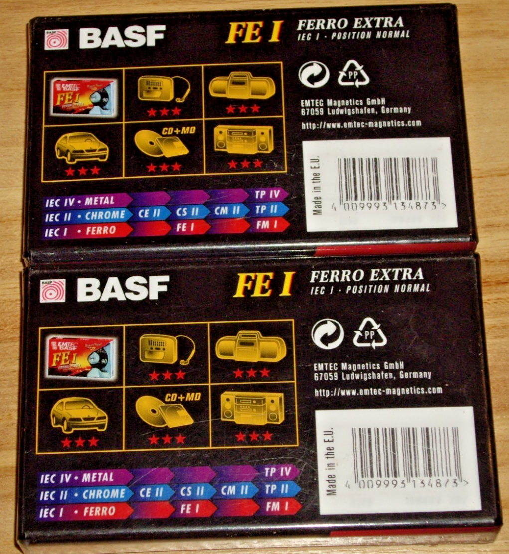 Lot De 3 Cassettes Audio Emtec FE I 60 – Type I – 60 Minutes – Neuves Sous Blister