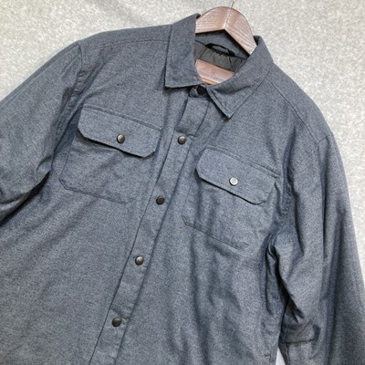 Rugged Elements Men s Jacket L Dark Charcoal Gray Snap-Closure 4 Pockets