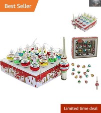 16-Piece Miniature Christmas Ornaments Set with Matching Treetop by Kurt Adler