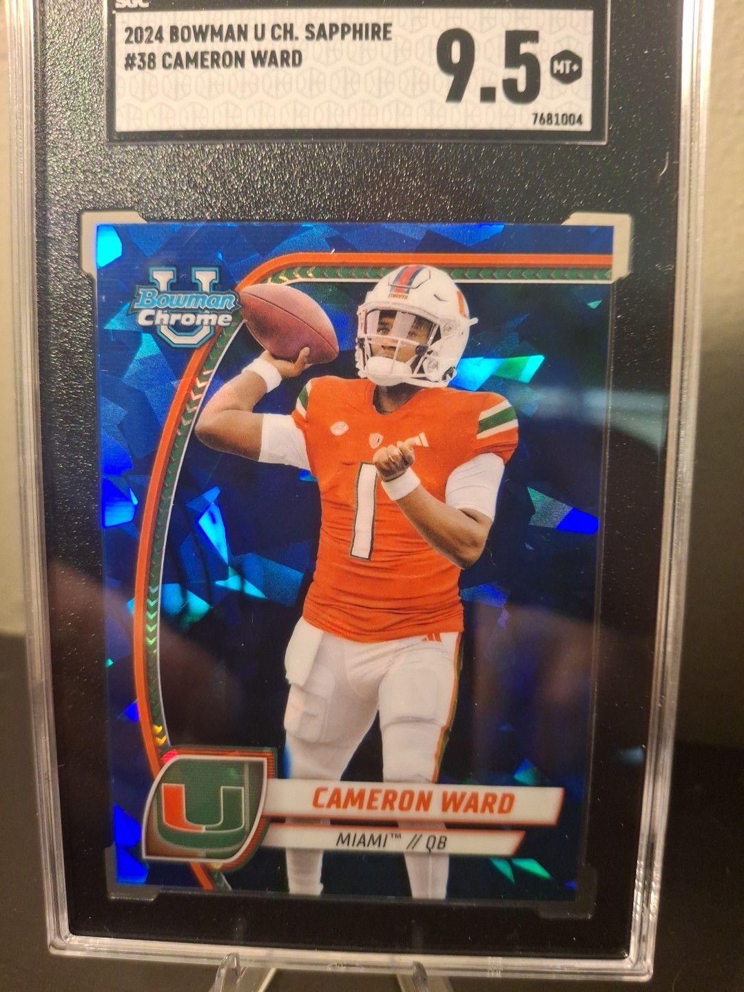 2024 Bowman U Chrome Sapphire #38 Cameron Ward SGC 9.5 MINT