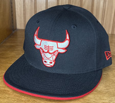 New Era 59Fifty Chicago Bulls 59Fifty Fitted Hat Cap Black Red 7 1/8 NBA