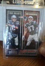 2017 Panini Contenders - Team Quads Tom Brady, Rob Gronkowski, Brandin Cooks