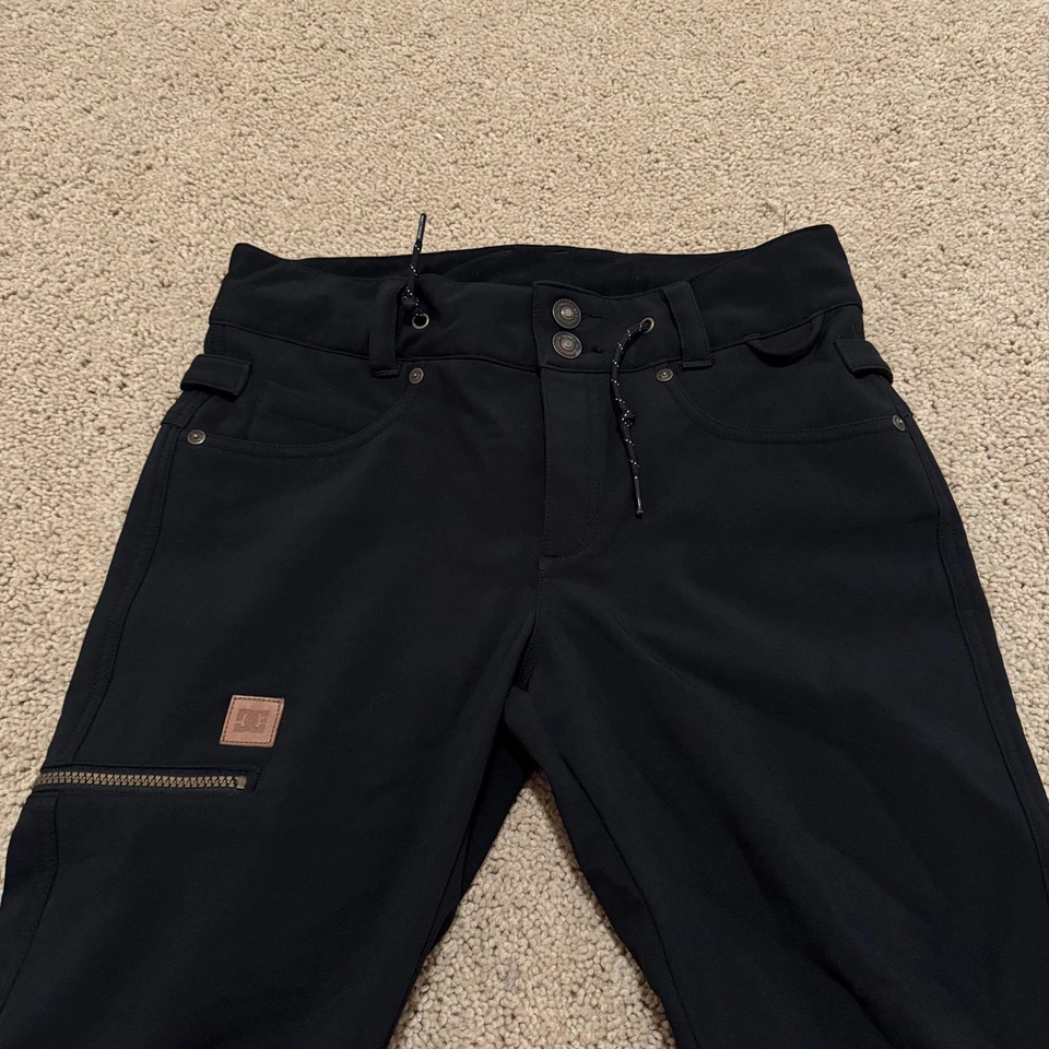 DC Shoes Mujeres Snowboard VIVA Pantalones Medianos Negros Impermeables Esquí Softshell Acampanado Foto 2 de 4