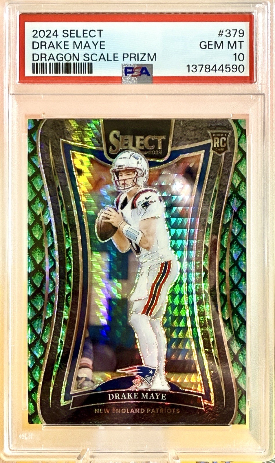 2024 Select Drake Maye RC🚨SUITE Dragon Scale /81 l🚨PSA 10🚨Patriots