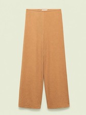 Mango MNG WOMENS HIGH-RISE WIDE LEG PANTS Size m
