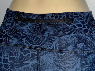 LULULEMON Speed Up 21  Crop Leggings in Nouveau Mach Blue Black-Sz 4 Small