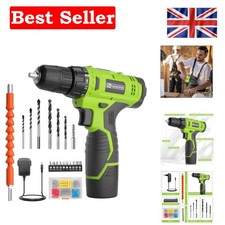 Lightweight 12V Electric Screwdriver with 22 Speed Settings & Torque Control