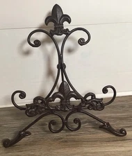 Photo, Picture, Plate Book Stand  Blackish Iron, 10" Tall x 9" Wide x 6”Deep