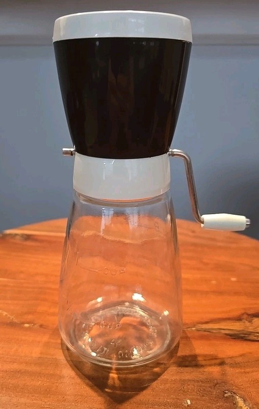 Federal Housewares Glass Nut Grinder Jar With The Cup Brown And White