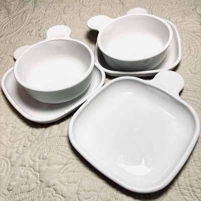 5 Pc. CorningWare Grab It / Snack It Dishes White 2 P-150-B And 3 P-185-B