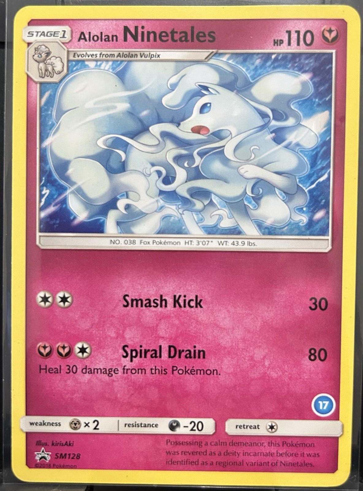 Pokemon Card Black Star Promo - 2018 Alolan Ninetales SM128 Non Holo