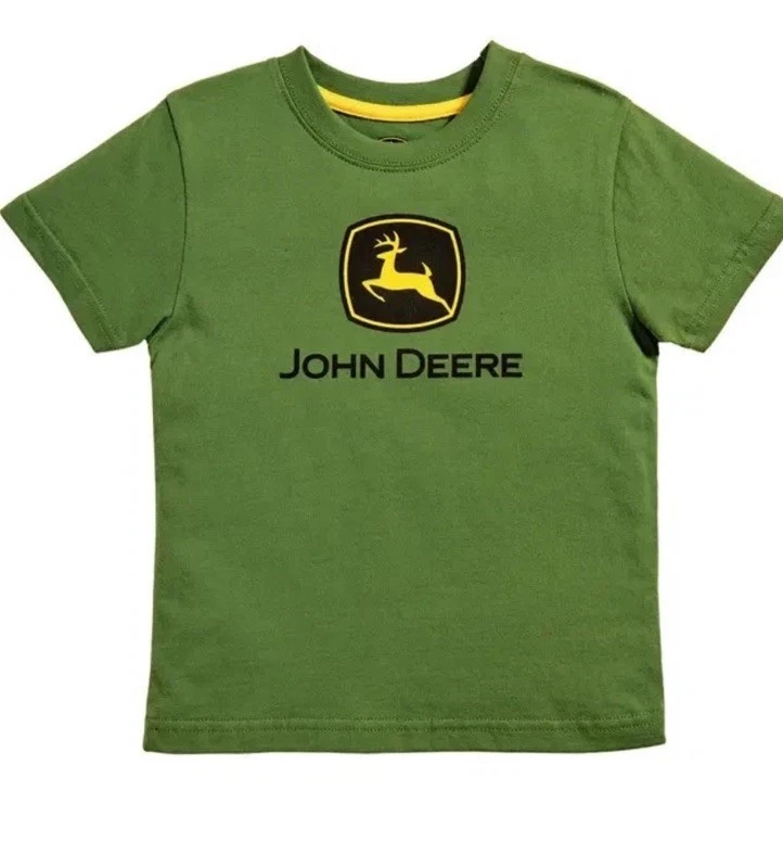 John Deere Boys Youth Size 8 Cotton Deer Tractor T-Shirt Short Sleeve Pullover - Image 2 of 4