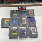 Lot of 9 Original Nintendo NES Games. All Untested And Not Cleaned Sold AS IS