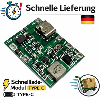 DC-DC Step-Up Boost Modul USB/Type-C 4,3 27V 2A 18650 Li-Ion Ladegerät