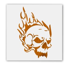 Skull Stencil 8 x 10 Inch   Reusable Plastic Template for Airbrush, Halloween...