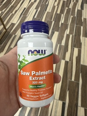 NOW Saw Palmetto Extract (320mg)  90 Veggie Softgels Best By 02/2026