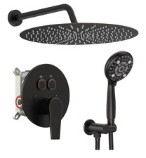 Shower System, 12 inch Multifunction Shower Faucet 12 Inch Oil Rubbed Bronze
