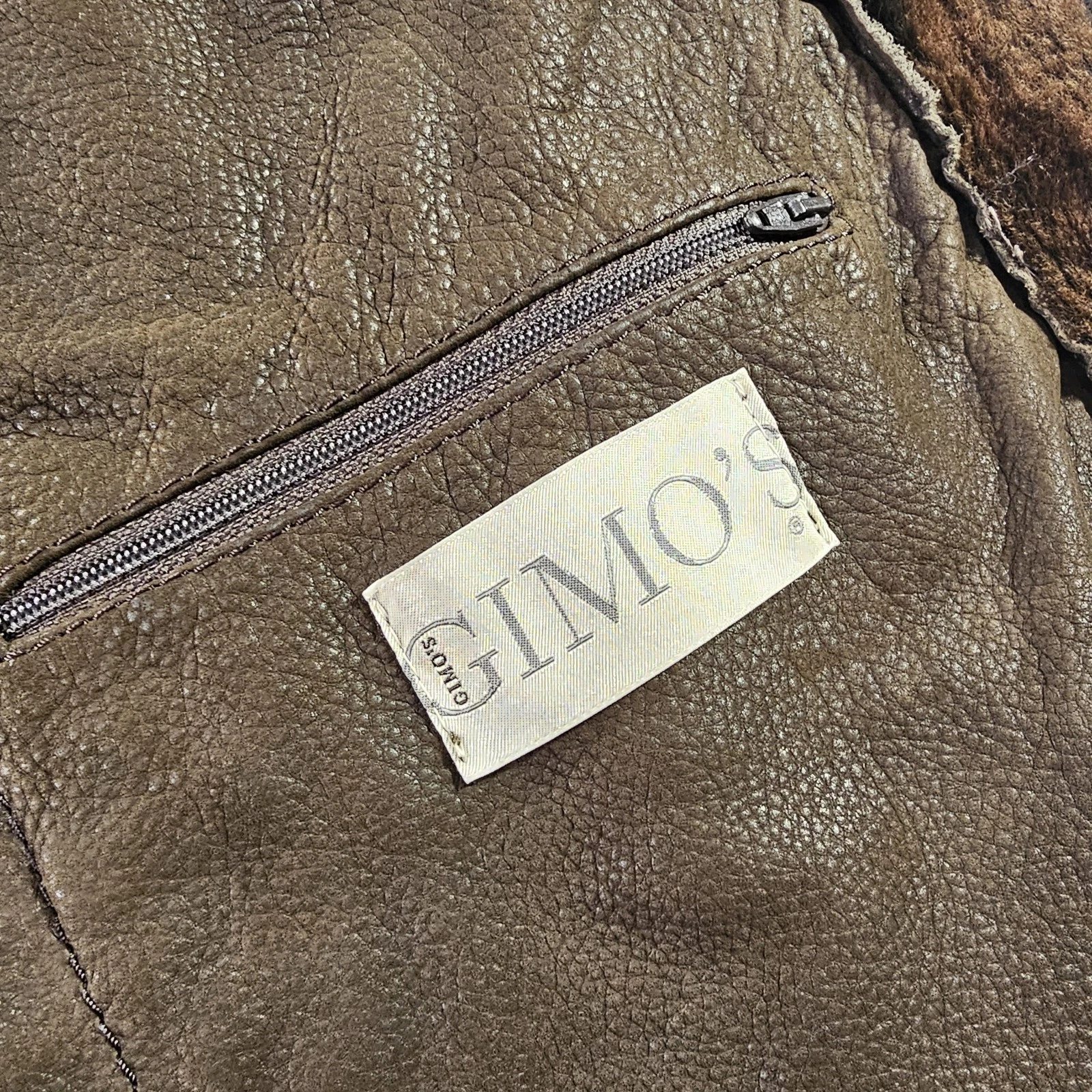 Gimo's Chocolate Brown Super Soft Shearling Jacket 52/L Made In Italy image 6