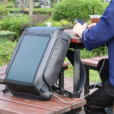 Kingsons Beam Backpack Security Men's Travel Bag Solar Panel Charging Efficiency