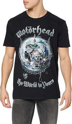 OFFICIAL LICENSED Motorhead The World Is Yours T-Shirt Metall Lemmy Schwarz