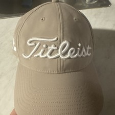 Titleist Tour Performance Fitted Golf Hat Tan Beige Foot Joy pro v1