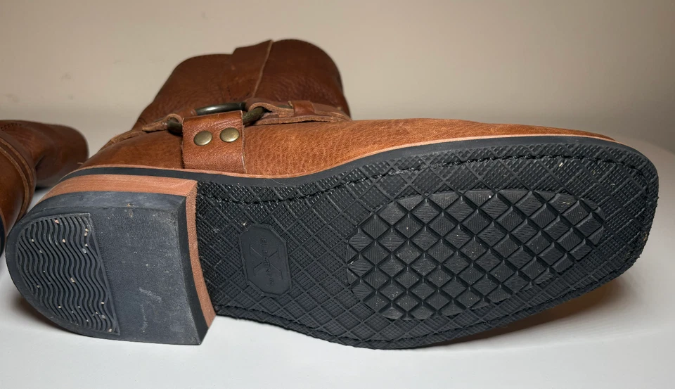 XELEMENT Mujer BOTINES MOTO CUERO MARRÓN | Talla 8.5 Foto 3 de 4