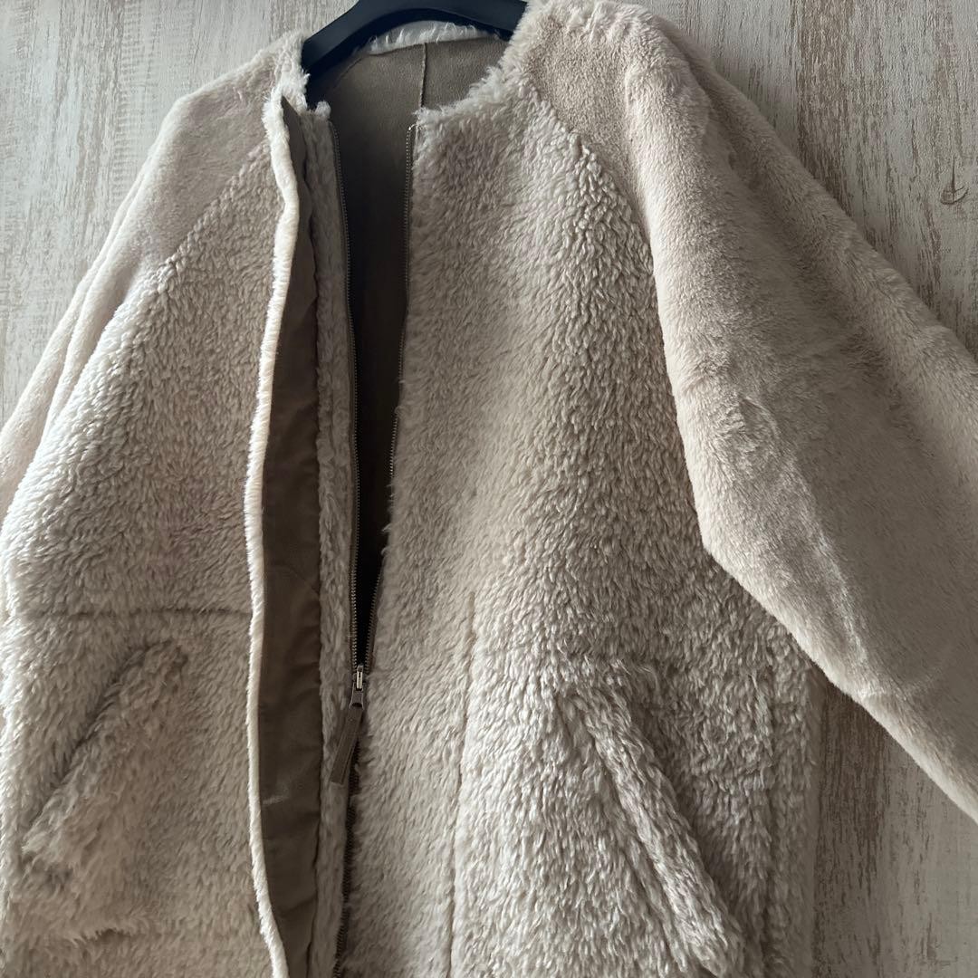 Ameri Vintage Reversible Twin Boa Shearling Coat … - image 5