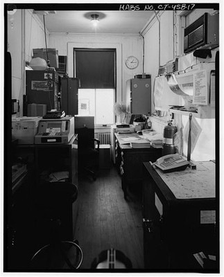 New Canaan CT Railroad Station Ticket Office 1900s Interior View North