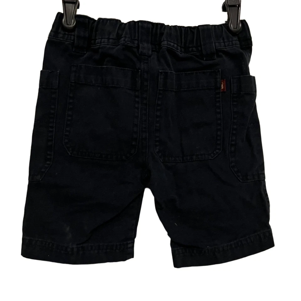 Pantalones Cortos Chinos Tea Collection Niños Azul Marino Oscuro Algodón Frente Plano Talla 4 Foto 2 de 4