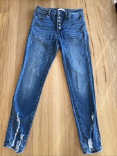 VERVET Los Angeles Medium Wash High Rise Skinny Jeans Size 29 Button Fly