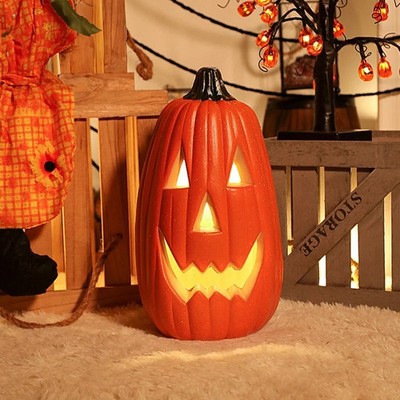 LED Halloween Kürbis Licht - Glow Jack O Laterne - Innen/Außen Grusel Deko