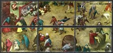 S57625 Belgium MNH 1967 Solidarity, Bruegel Painting 6V