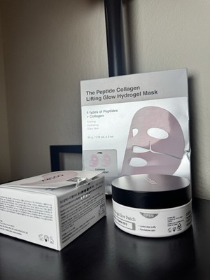 COSRX The Peptide Collagen Hydrogel Eye Patch & Lifting Glow Mask Set - New
