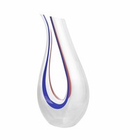 Riedel Dekanter Amadeo Weinkaraffe Weindekanter Kristallglas Blau Weiß Rot 0.75L