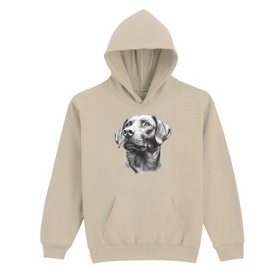 Hundeportrait Sketch Hunde Tiere Kinder Hoodie Kinder Kapuzenpullover realistisch