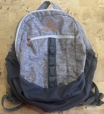 Adidas Unisex Backpack School Travel Soccer Bag Gray Gold Logo 18 x 13 x 9