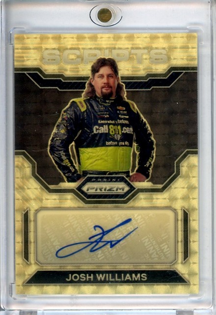 Josh Williams 2023 Panini Prizm NASCAR Racing Scripts Auto Superfractor #1/1