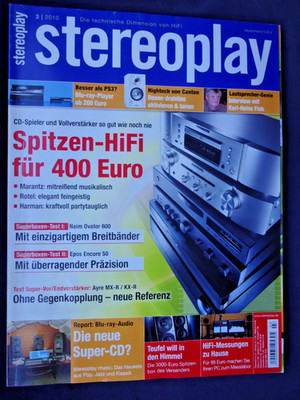 STEREOPLAY 3/10,TEUFEL ULTIMA 800,NAIM OVATOT 600,EPOS ENCORE 50,AYRE MX-R /KX-R