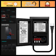 120W Low Voltage Landscape Lighting Transformer with Sensor Weather Shield