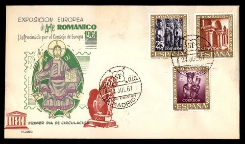 Mayfairstamps Spain FDC 1961 European exhibition of Romanesque art First Day Cov